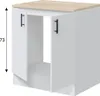 Spülenunterschrank >KIRA< in Weiß glänzend/Mattweiß - Produktbild-Vorschau 3