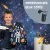 HECKBO Sac à cordon enfant avec astronaute et motif espace Voir les images du produit 6