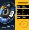 10x Amboss ZFS Fächerschleifscheibe Korn:60 Ø125mm Produktbild-Vorschau 4