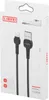 The image shows the retail packaging of a black L-BRNO Lightning quick charge cable. Podgląd zdjęcia produktu