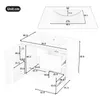 A technical drawing with dimensions of a bathroom vanity and sink. Produktbild-Vorschau