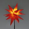 Leuchtstern 3D-Stern Rot  LED  faltbar | Ø 25 cm x H 90 cm  Produktbild-Vorschau 2