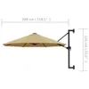 Parasol ścienny na metalowym słupku, 300 cm, kolor taupe Podgląd zdjęcia produktu 8