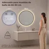 S'AFIELINA Espejo Baño LED Redondo 60 cm con Luz, Marco Vista previa de la imagen del producto 2