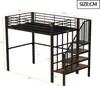 Hochbett 140x200 cm, stabile Metallkonstruktion mit Produktbild-Vorschau 11
