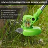 Akku-Rasentrimmer, elektrischer Rasenmäher, 2 Akkus, Produktbild-Vorschau 5