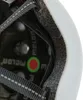 A close-up view of the interior of a white bicycle helmet, showing the padding, straps, and some branding. Produktbild-Vorschau