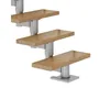 Pertura Mittelholmtreppe Spiros Eiche Leimholz Perlgrau Produktbild-Vorschau 2