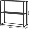 DanDiBo Konsolentisch Metall Schwarz Schmal mit 2 Ebenen Produktbild-Vorschau 2