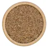 A top-down view of flax seeds in a wooden bowl. Náhľad obrázku produktu