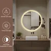ZELURXX Specchio da bagno rotondo a LED, 3 tonalità di Anteprima dell’immagine prodotto 3