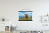 MuchoWow® Textilposter Schottischer Highlander - Wasser - Produktbild-Vorschau 2