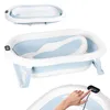 moovkee Babybadewanne Faltbar 80 cm Blau mit Thermometer Produktbild-Vorschau 1