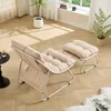 Outdoor Lounge Sessel mit Hocker, gepolstert, Stahlgestell, Produktbild-Vorschau 4