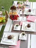 A table set for a dessert and coffee gathering outdoors. Anteprima dell’immagine prodotto