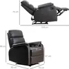 HOMCOM Relaxsessel Fernsehsessel Couch-Sessel Liegesessel Produktbild-Vorschau 3