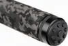 A close-up view of the end of a fishing net handle with a camouflage pattern. Produktbild-Vorschau