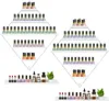 2 Sets Nagellack Regal Diamantförmiger Metall Nagellack Produktbild-Vorschau 1