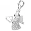 Engel Charm Anhänger mit Herz I Echtschmuck für Armband Produktbild-Vorschau