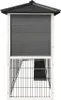 A front view of a rabbit hutch. Podgląd zdjęcia produktu