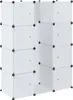 vidaXL Modularer Schrank mit 9 Fächern 109x36,5x143 cm Weiß Produktbild-Vorschau 1