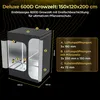 2 in 1 150x120x200  Deluxe 600D Zuchtzelt Gewächshaus Grow Produktbild-Vorschau 3