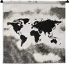 MuchoWow® Wandteppich Wandbehang Weltkarte - Schwarz - Holz Produktbild-Vorschau 1