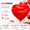 50x Herzballons Luftballons Ballons Luft, Helium - rot-weiß Produktbild-Vorschau 6