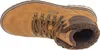 A top-down view of a brown boot with fur lining. Voir les images du produit