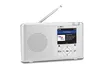 A white internet radio with an antenna extended, shown against a white background. Produktbild-Vorschau