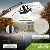 tillvex® Alu Sonnenschirm Rechteckig Ø 330 cm mit LED Solar Produktbild-Vorschau 7