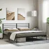 vidaXL Postel s čelem kovová černá 200x200 cm Náhled obrázku produktu 4