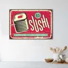 Leinwandbild retro-sushi 120x80 cm Feeby rot wandbild Produktbild-Vorschau 2
