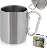 ORION Mug double paroi avec mousqueton, 0,35 l, acier Voir les images du produit 9