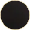 A circular tabletop with a black surface and a gold rim, shown from a top-down perspective. Produktbild-Vorschau