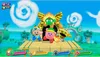 A group of characters from the Kirby video game series are standing on a wooden platform in a colorful, cartoonish environment. Produktbild-Vorschau