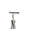 A gray coat rack with a tote bag hanging from one of its hooks, set against a white background. Náhľad obrázku produktu
