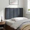 vidaXL Kopfteil-Kissen "Hanko" Dunkelgrau 80 cm Samt Produktbild-Vorschau 4