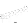 Mexen dreifach drehbarer Handtuchhaken, Gold - 709263-50 Produktbild-Vorschau 2