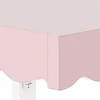 A close-up view of the corner of a pink shelf with a scalloped edge, attached to a white support. Anteprima dell’immagine prodotto