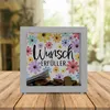 Blumen Rahmen Spardose aus Holz mit Spruch Wunscherfüller Produktbild-Vorschau 2