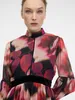 Orsay Rotes gemustertes Damen-Knielanges Kleid Produktbild-Vorschau 3