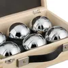 Relaxdays Boule Kugeln, 6 Stahlkugeln, Set mit Zielkugel, Produktbild-Vorschau 9