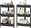 COSTWAY 3-stöckiger Eckregal 2er Set, freistehendes Produktbild-Vorschau 1