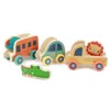 Fisher-Price - Holz-Fahrzeuge 3 Stück + Tiere Holzspielzeug Produktbild-Vorschau 1