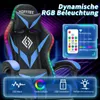 Hoffree Herná stolička, ergonomická, s masážnou funkciou (2 Náhľad obrázku produktu 3