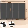 Jopassy Paravent auf Rollen 4 teilig Anthrazit 228x181 cm Produktbild-Vorschau 2