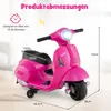 COSTWAY motorino elettrico per bambini, Vespa 6V con faro e Anteprima dell’immagine prodotto 3