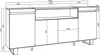 COZY Buffet salon et cuisine, 200x35x87cm, 4 Portes, Voir les images du produit 4
