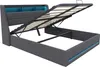 UnboxG Čalúnená posteľ 160x200 cm s LED čelom, manželská Náhľad obrázku produktu 13